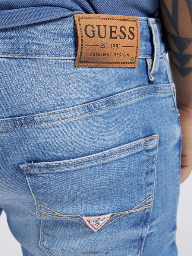 Guess blå super skinny fit denimbukse ny trend blå menn F0LJ80751