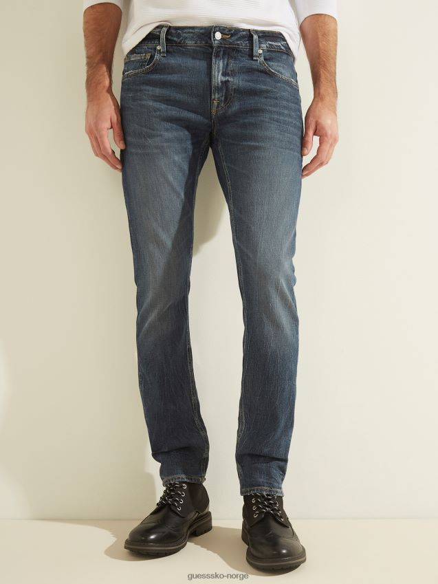 Guess blå trendy denimbukse med skinny fit blå menn F0LJ801561