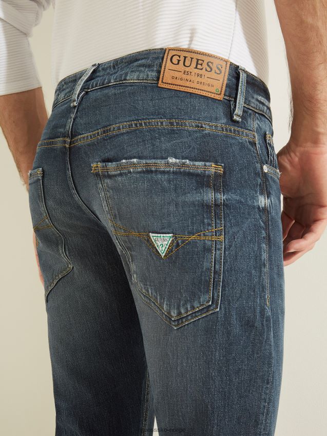 Guess blå trendy denimbukse med skinny fit blå menn F0LJ801561