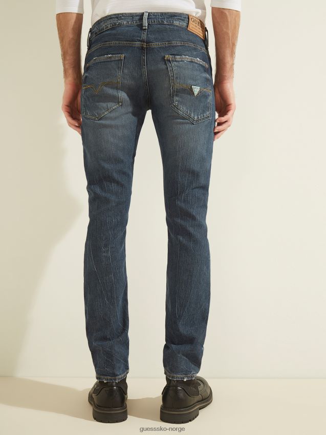 Guess blå trendy denimbukse med skinny fit blå menn F0LJ801561