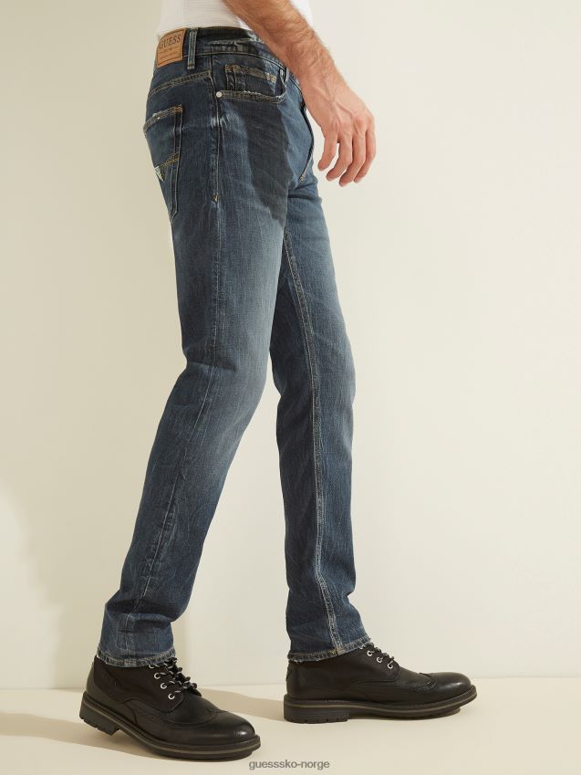 Guess blå trendy denimbukse med skinny fit blå menn F0LJ801561