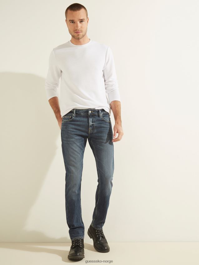 Guess blå trendy denimbukse med skinny fit blå menn F0LJ801561