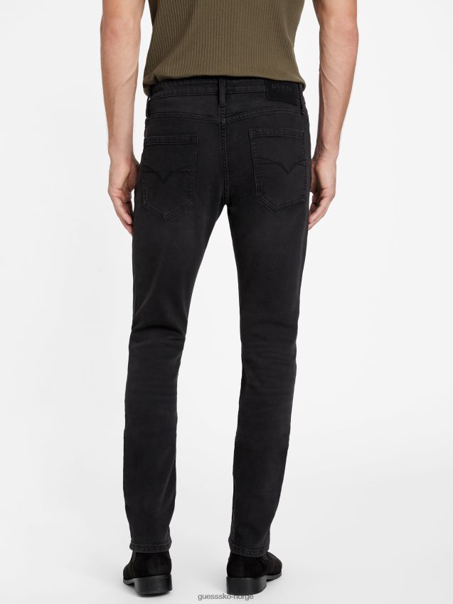 Guess black destroy eco drawn rip-and-reparer skinny jeans svart ødelegge menn F0LJ808148