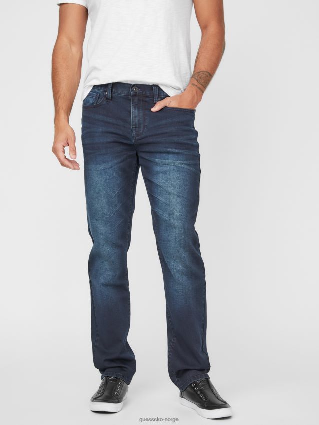 Guess halsted slim tapered jeans naturlig mørk vask naturlig mørk vask menn F0LJ807921