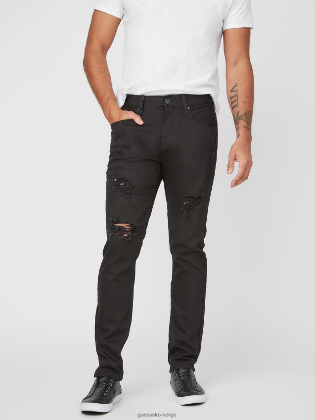 Guess halsted tapered slim jeans svart svart menn F0LJ807952
