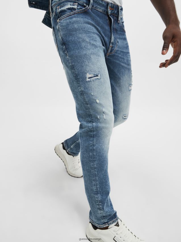 Guess jordet øko slim koniske jeans grunnfestet menn F0LJ8010631