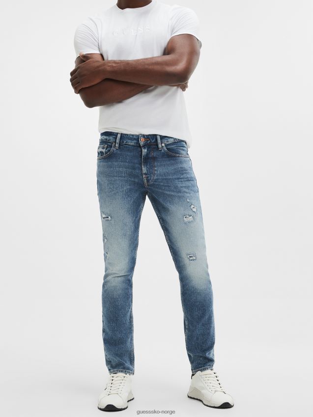 Guess jordet øko slim koniske jeans grunnfestet menn F0LJ8010631