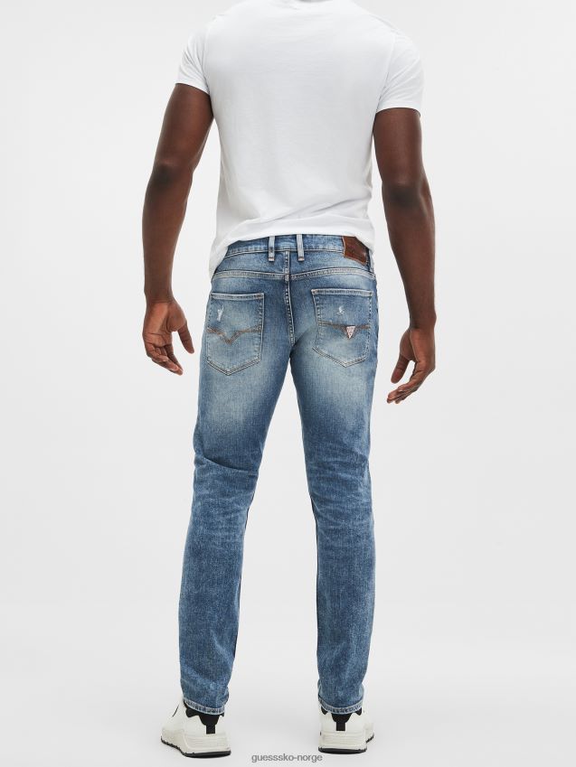 Guess jordet øko slim koniske jeans grunnfestet menn F0LJ8010631