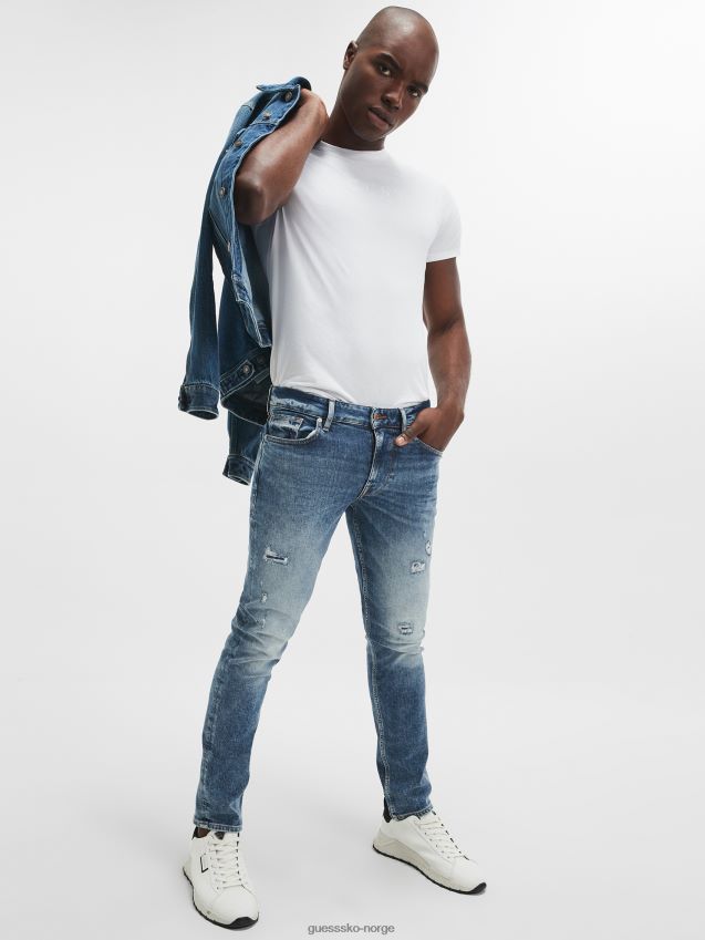 Guess jordet øko slim koniske jeans grunnfestet menn F0LJ8010631