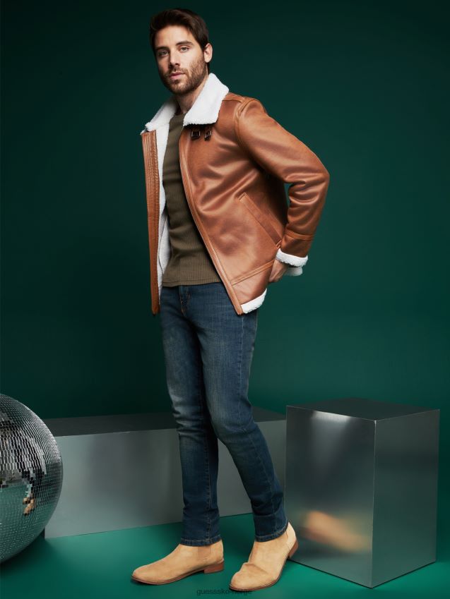 Guess øko skotsk skinny jeans mørk vask mørk vask menn F0LJ807915