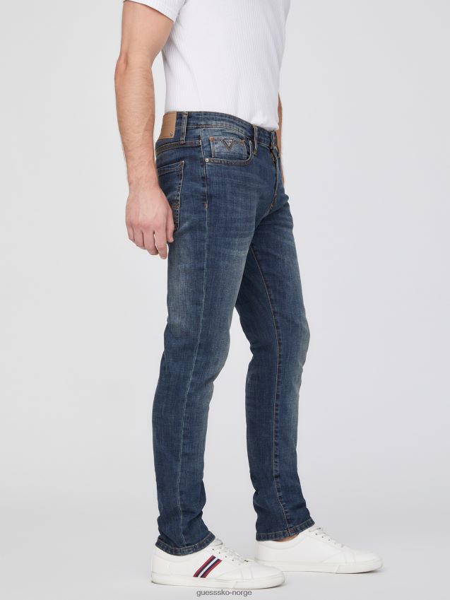 Guess øko skotsk skinny jeans mørk vask mørk vask menn F0LJ807915