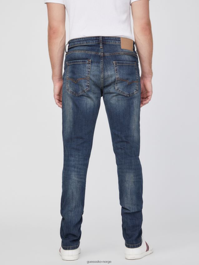 Guess øko skotsk skinny jeans mørk vask mørk vask menn F0LJ807915
