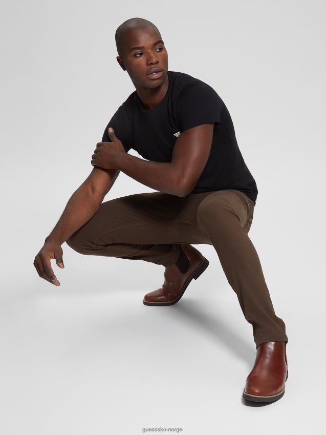 Guess øko tapered jeans rik kaffe multi rik kaffe multi menn F0LJ8010366