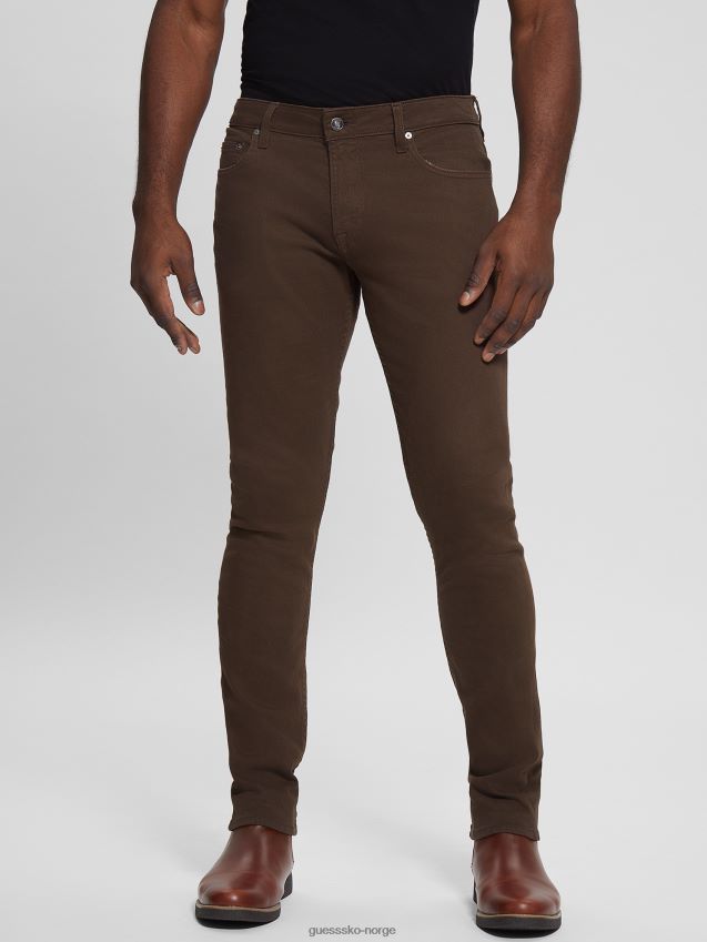 Guess øko tapered jeans rik kaffe multi rik kaffe multi menn F0LJ8010366