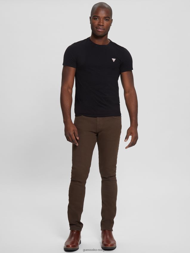 Guess øko tapered jeans rik kaffe multi rik kaffe multi menn F0LJ8010366
