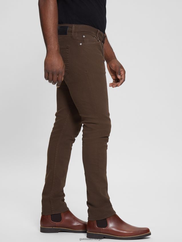 Guess øko tapered jeans rik kaffe multi rik kaffe multi menn F0LJ8010366