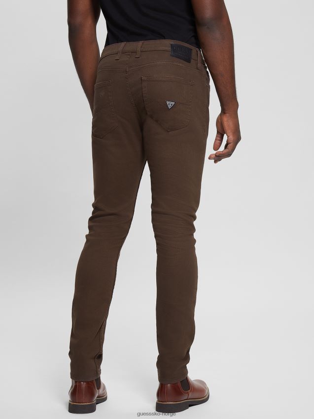 Guess øko tapered jeans rik kaffe multi rik kaffe multi menn F0LJ8010366