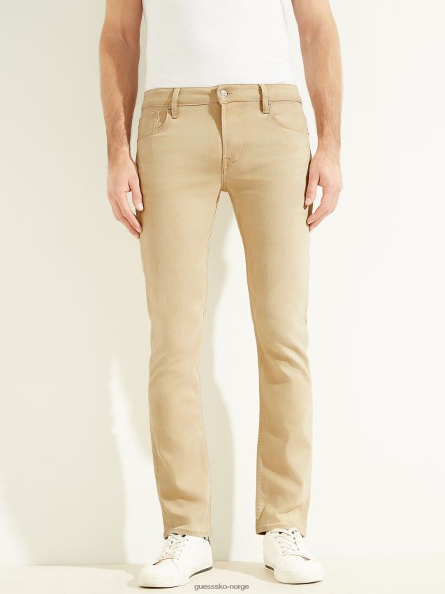 Guess økofarget tapered jeans juice karamell juice karamell menn F0LJ8010612