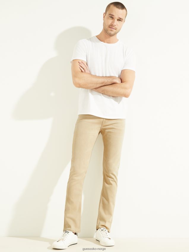 Guess økofarget tapered jeans juice karamell juice karamell menn F0LJ8010612