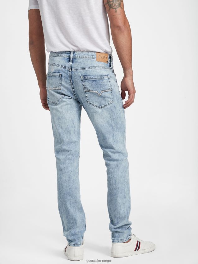 Guess lett vask avalon moderne skinny jeans lett vask menn F0LJ808003