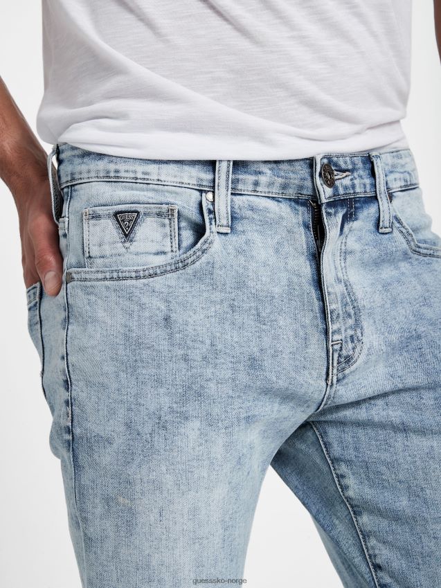 Guess lett vask avalon moderne skinny jeans lett vask menn F0LJ808003