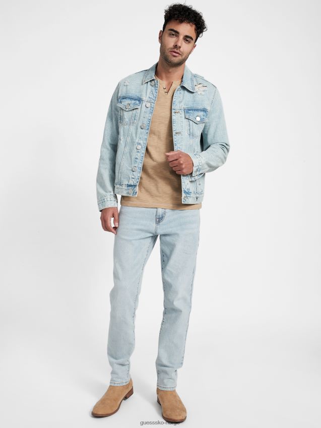 Guess lett vask nicks rette jeans fra 90-tallet lett vask menn F0LJ808595