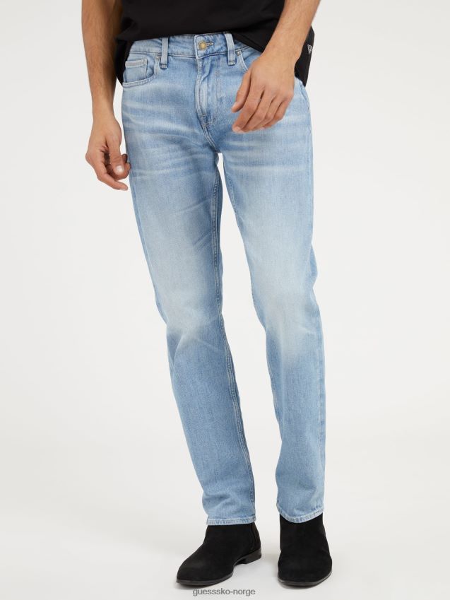 Guess lyseblå denimbukse i slim fit lyse blå menn F0LJ80616