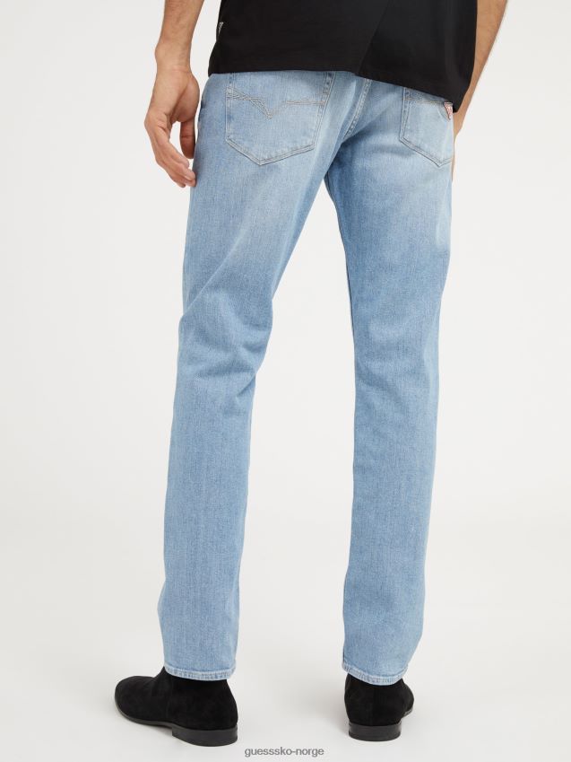 Guess lyseblå denimbukse i slim fit lyse blå menn F0LJ80616