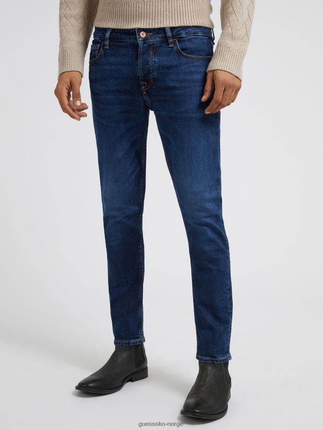 Guess ny blå skinny fit denimbukse blå menn F0LJ80297