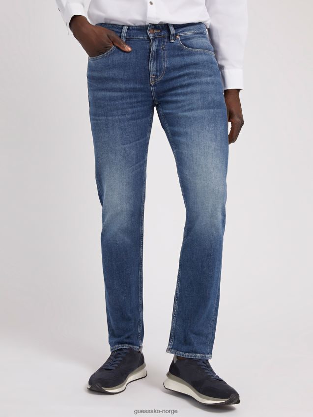 Guess ny blå slim fit denimbukse-trend blå menn F0LJ80659
