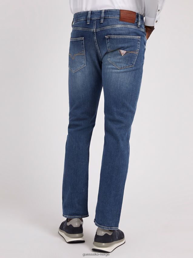 Guess ny blå slim fit denimbukse-trend blå menn F0LJ80659