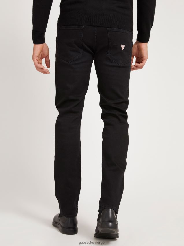 Guess ny svart denimbukse med slim fit svart menn F0LJ80632