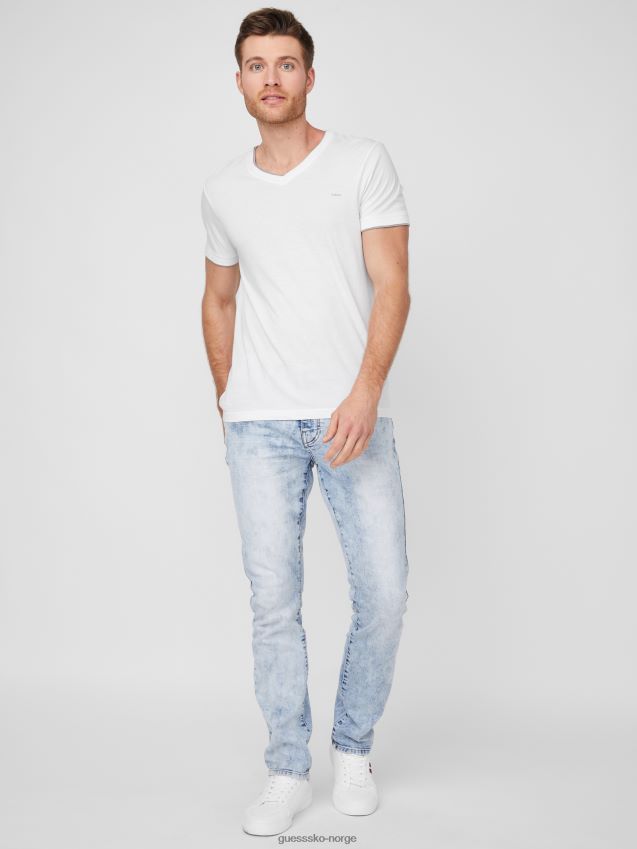 Guess nye lette vask halsted slim tapered jeans ny lett vask menn F0LJ807989