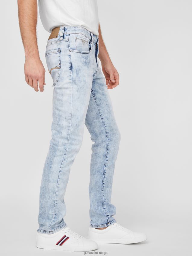 Guess nye lette vask halsted slim tapered jeans ny lett vask menn F0LJ807989