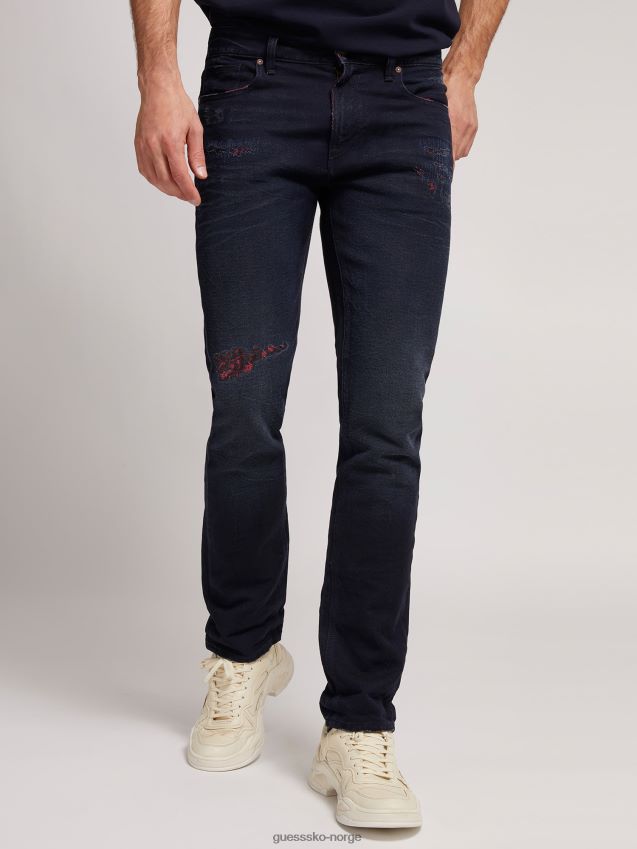 Guess rød slim fit denimbukse rød menn F0LJ801287