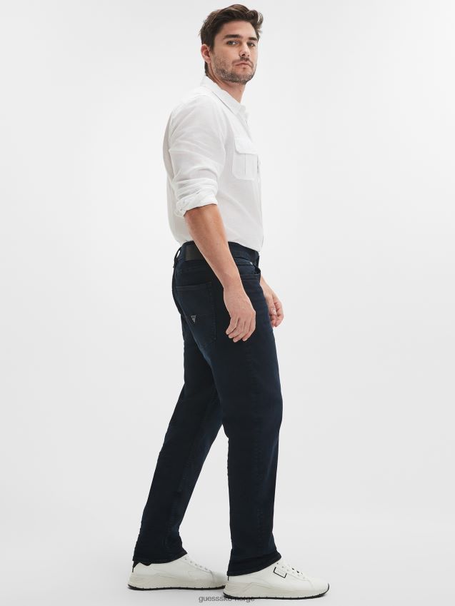 Guess rette jeans mørk cast mørk cast menn F0LJ8010539