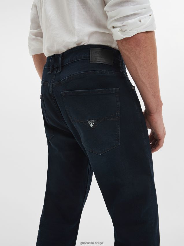 Guess rette jeans mørk cast mørk cast menn F0LJ8010539