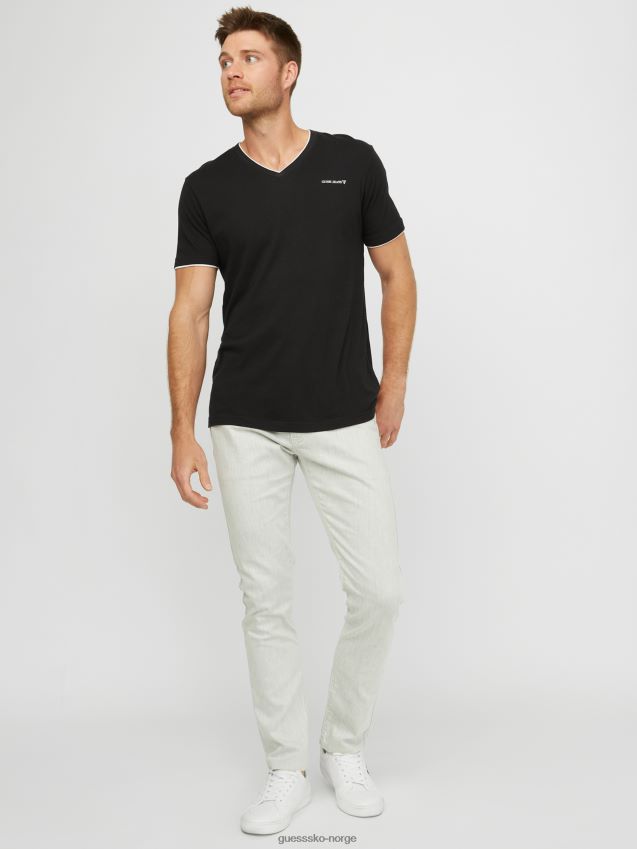 Guess sammy skinny jeans white wash destory white wash destory menn F0LJ808017