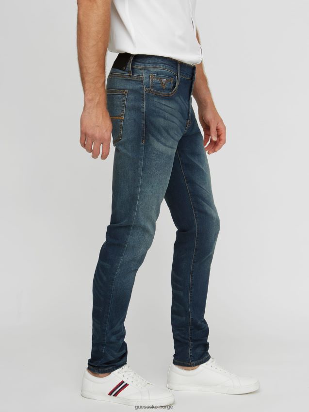 Guess sammy super stretch moderne skinny jeans mørk vask mørk vask menn F0LJ807982