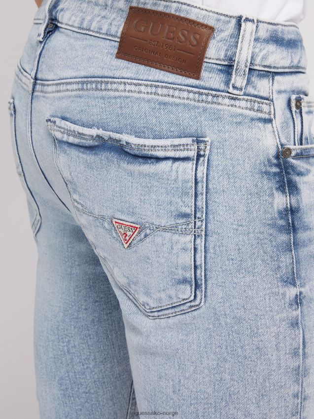 Guess skinny fit denim bukse slitasje lyseblå lyse blå menn F0LJ80154