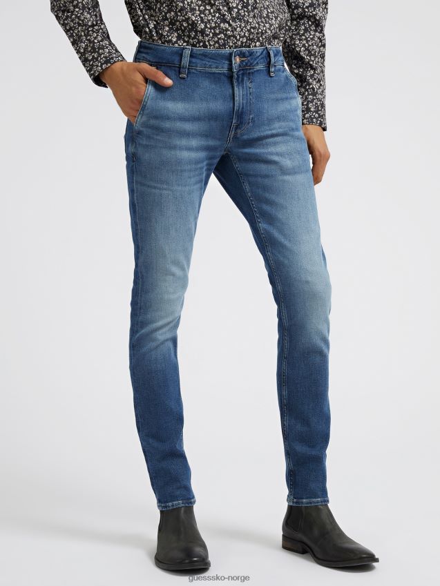Guess skinny fit denimbukse ny blå blå menn F0LJ80640