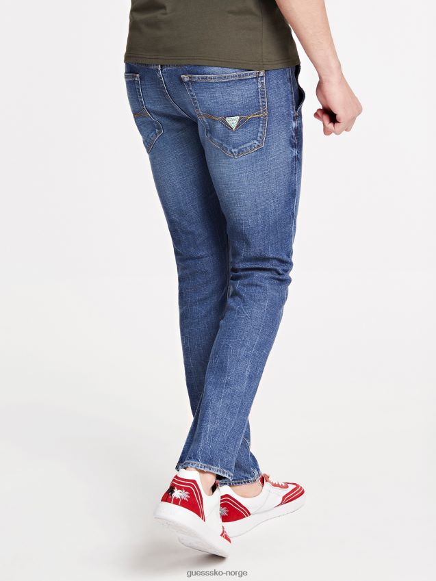 Guess skinny trend fit denim bukse blå ny blå menn F0LJ801562
