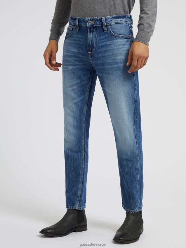 Guess slim fit denim blå bukse ny trend blå menn F0LJ80110