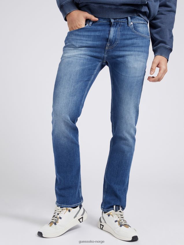 Guess slim fit denim bukse blå ny trend blå menn F0LJ801027