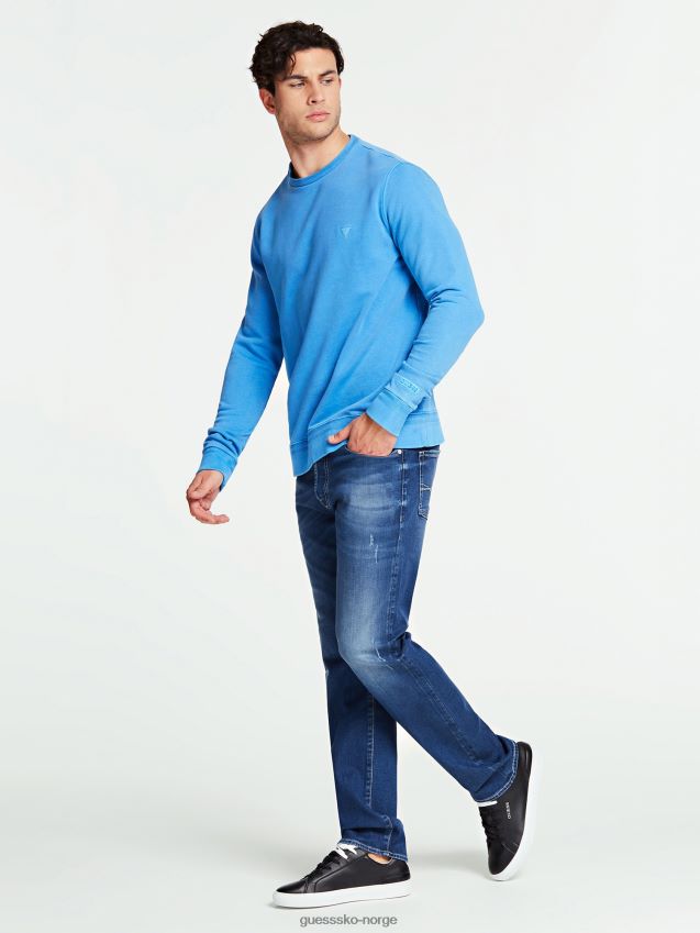 Guess slim fit denim bukse blå ny trend blå menn F0LJ801330