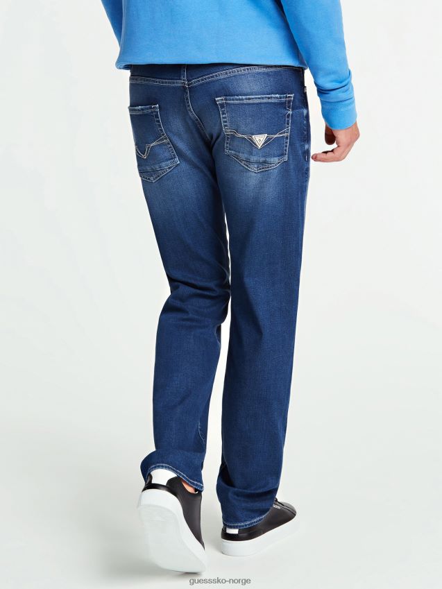 Guess slim fit denim bukse blå ny trend blå menn F0LJ801330
