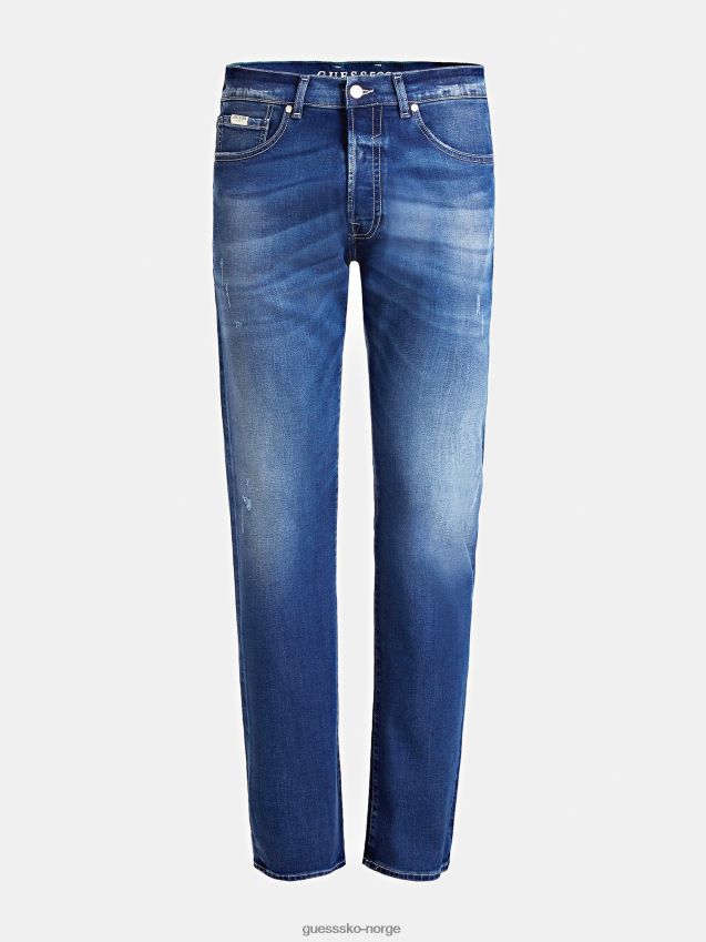 Guess slim fit denim bukse blå ny trend blå menn F0LJ801330