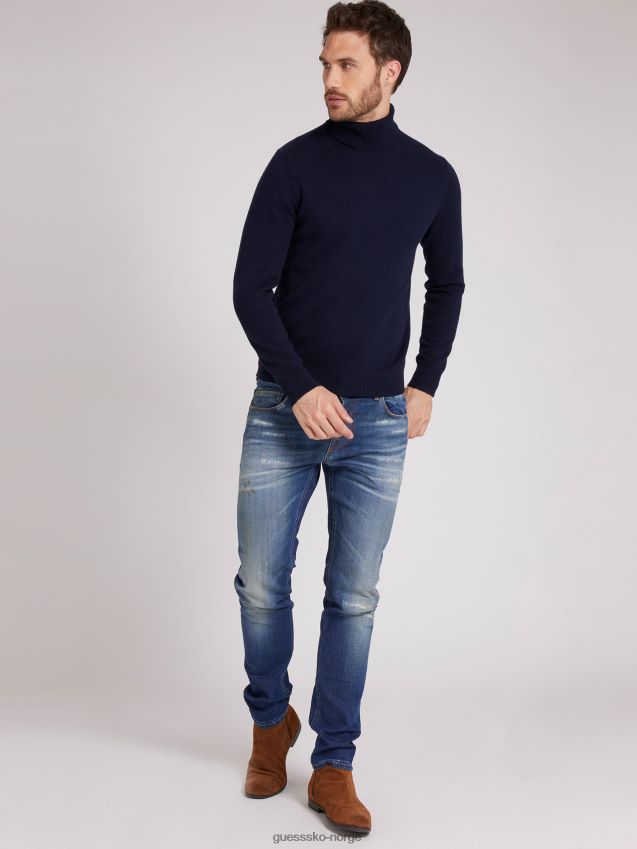 Guess super skinny fit denim bukse blå blå menn F0LJ80189