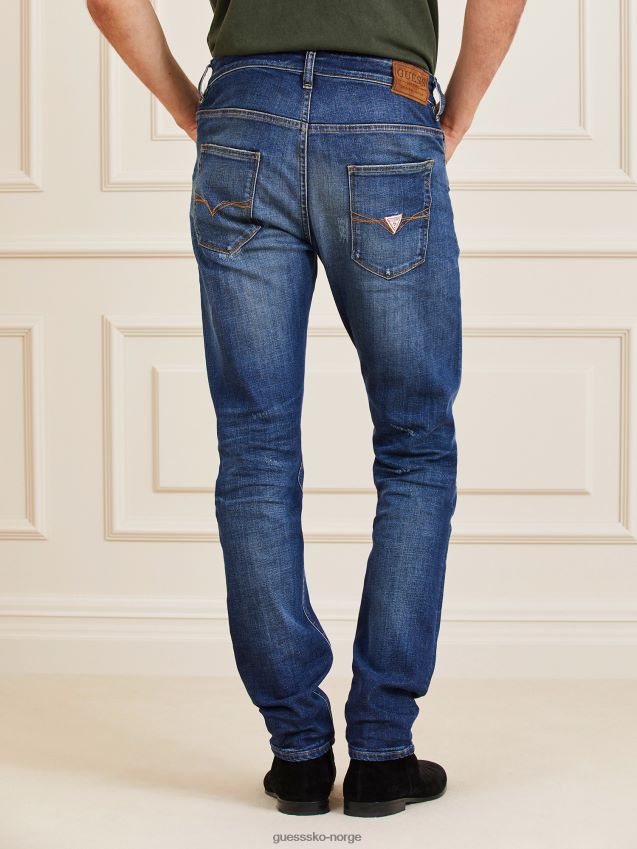 Guess super skinny fit denim bukse blå blå menn F0LJ80189