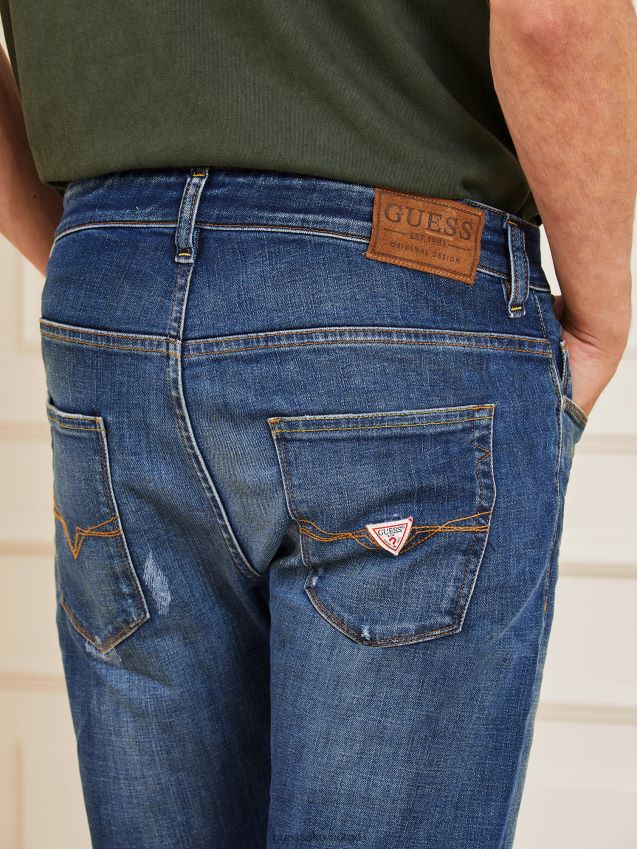 Guess super skinny fit denim bukse blå blå menn F0LJ80189